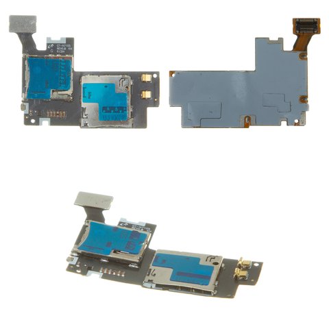 Конектор SIM карти для Samsung N7105 Note 2, з шлейфом, з конектором карти пам'яті