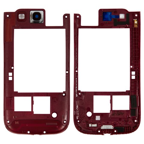 Середня частина корпусу для Samsung I9300 Galaxy S3, червона