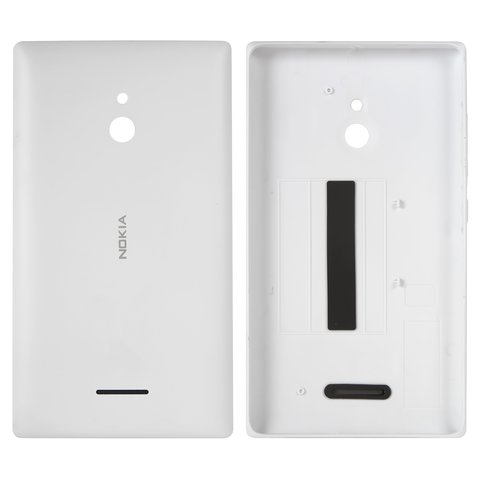 Задня панель корпуса для Nokia XL Dual Sim, біла, з боковою кнопкою