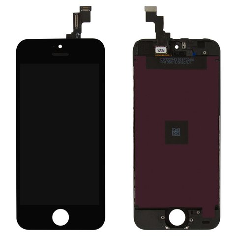 Дисплей для iPhone 5S, iPhone SE, черный, с рамкой, Copy, Tianma