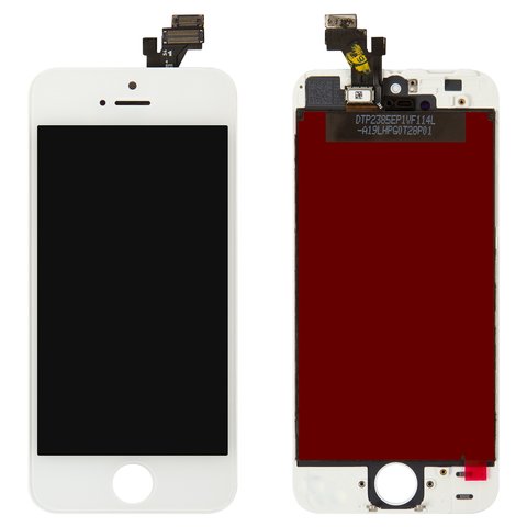 Дисплей для Apple iPhone 5, белый, с рамкой, Original PRC 