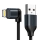 USB кабель UGREEN, USB тип-A, Lightning, 100 см, чорний, #6957303852352
