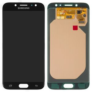 Дисплей для Samsung J730 Galaxy J7 2017 , чорний, без рамки, Оригінал переклеєне скло 