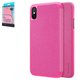 Чехол Nillkin Sparkle laser case для iPhone X, iPhone XS, розовый, книжка, без отверстия под логотип, пластик, PU кожа, #6902048146327