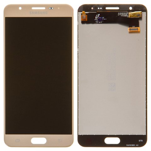 Дисплей для Samsung G610 Galaxy J7 Prime, SM G610 Galaxy On Nxt, золотистый, без рамки, Original, сервисная упаковка, #GH96 10290A