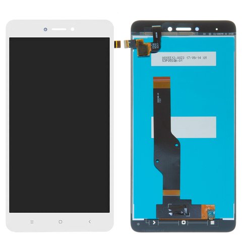Дисплей для Xiaomi Redmi Note 4X, білий, без рамки, High Copy