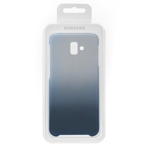 Чехол Gradation Cover для Samsung J610 Galaxy J6+, синий, прозрачный, поликарбонат, Original, #EF AJ610CLEGRU