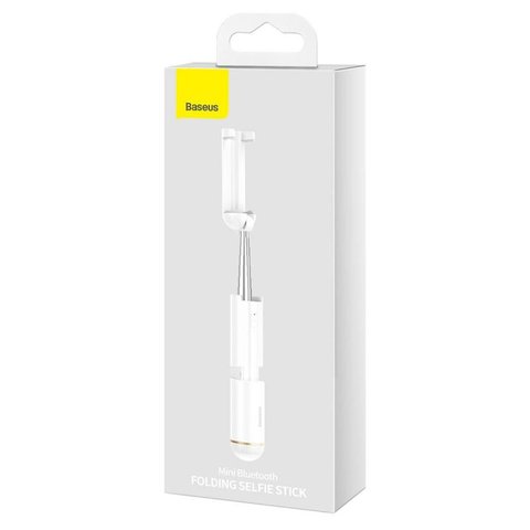 Монопод Baseus Ultra Mini, белый, с держателем, выдвижной, cелфи палка, с кнопкой, пластик, #SUDYZP G02