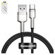 USB кабель Baseus Cafule Series Metal, USB тип-C, USB тип-A, 100 см, 66 Вт, 6 А, чорний, #CAKF000101