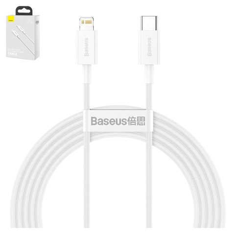 USB кабель Baseus Superior, USB тип C, Lightning, 200 см, 20 Вт, білий, #CATLYS C02