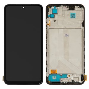 Дисплей для Xiaomi Poco M5s, Redmi Note 10, Redmi Note 10S, черный, с рамкой, High Copy, с широким ободком, OLED 