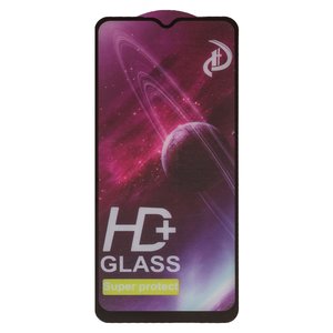 Защитное стекло All Spares для Realme C11 2021 , совместимо с чехлом, Full Glue, черный, cлой клея нанесен по всей поверхности