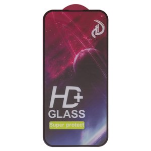 Захисне скло для Apple iPhone 15, iPhone 16, сумісне з чохлом, Full Glue, без упаковки , чорний