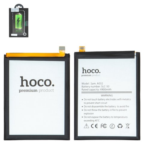 Аккумулятор Hoco SLC 50 для Samsung A032 Galaxy A03 Core, Li Polymer, 3,85 B, 5000 мАч