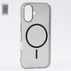 Чохол Fully-PC MagSafe для iPhone 16, чорний, прозорий, магнітний, пластик