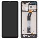 Дисплей для Xiaomi Redmi A3, Redmi A3x, черный, с рамкой, High Copy, 23129RN51X, 23129RN51H