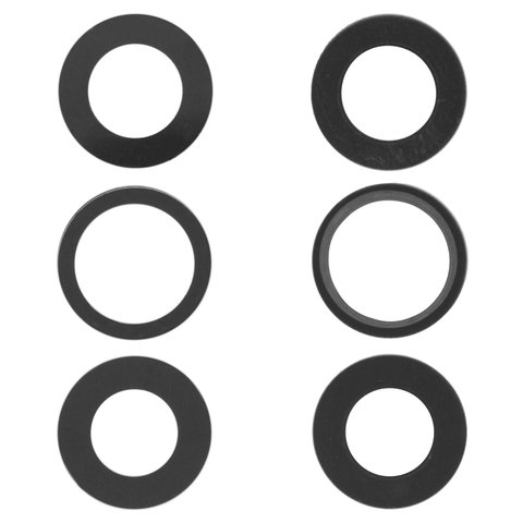 Стекло камеры для iPhone 16 Pro, iPhone 16 Pro Max, черное, без рамки, комплект 3 шт., Original PRC 