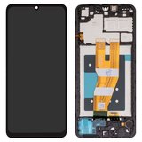 Дисплей для Samsung A055 Galaxy A05, черный, с рамкой, (Box)