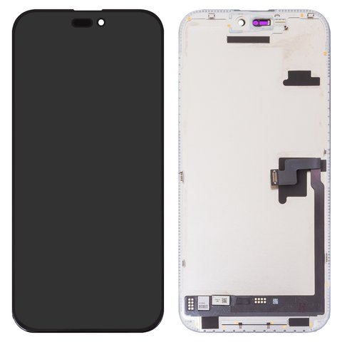 Дисплей JCID для iPhone 16 Pro Max, черный, с рамкой, High Copy, без ошибки, OLED  soft, Diagnosable, 120Hz