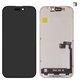 Дисплей для iPhone 16 Pro, черный, с рамкой, High Copy, без микросхемы, (OLED), DD-OLED soft, 120Hz