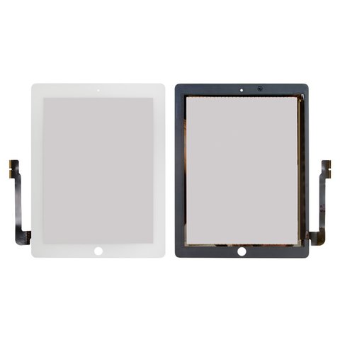 Touchscreen compatible with iPad 3, iPad 4, white 