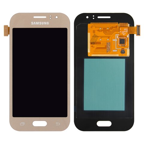 Pantalla LCD puede usarse con Samsung J110 Galaxy J1 Ace, J111F Galaxy J1 Ace Neo , dorado, sin marco, Original PRC , original glass