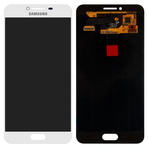 LCD compatible with Samsung C5000 Galaxy C5, white, Original PRC , original glass 