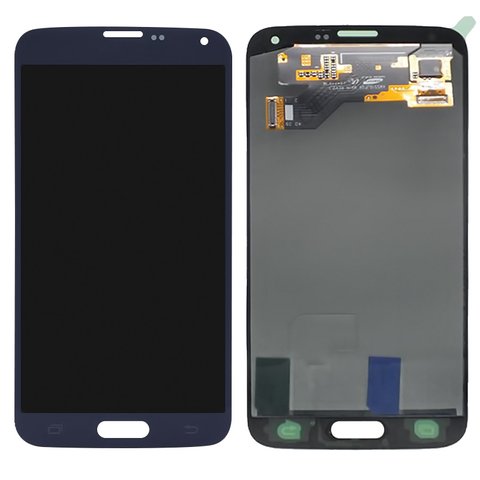 Дисплей для Samsung G903 Galaxy S5 Neo, синий, без рамки, Оригинал переклеено стекло 