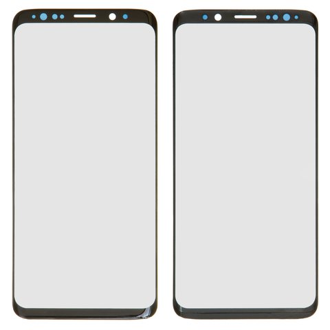 Housing Glass compatible with Samsung G960F Galaxy S9, with OCA film, black 