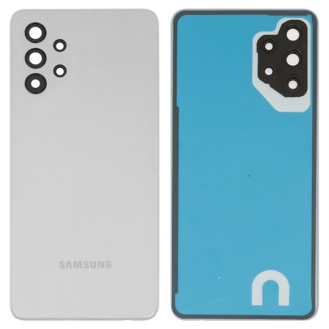 Housing Back Cover compatible with Samsung A325 Galaxy A32, white, with camera lens 