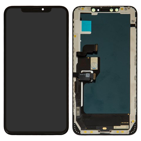 LCD compatible with iPhone XS Max, black, with frame, HC, OLED , GW 