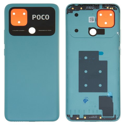 Housing Back Cover compatible with Xiaomi Poco C40, green, coral green 