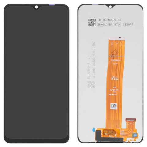 LCD compatible with Samsung A047 Galaxy A04s, black, without frame, original change glass  , SM A047F V01 