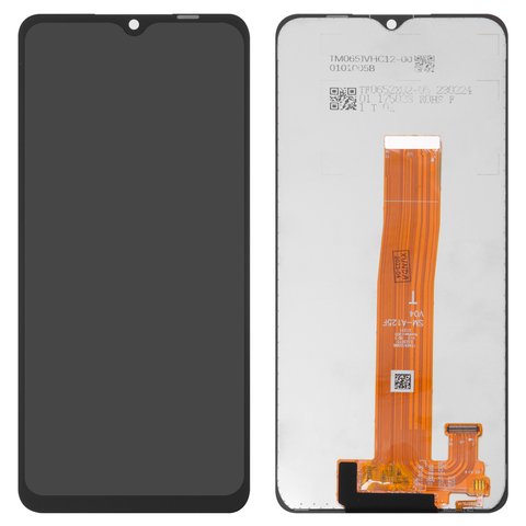 LCD compatible with Samsung A125F Galaxy A12, black, without frame, original change glass  , A125F V04 1540410367 