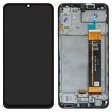 Pantalla LCD puede usarse con Samsung A235 Galaxy A23, negro, con marco, Original (PRC)