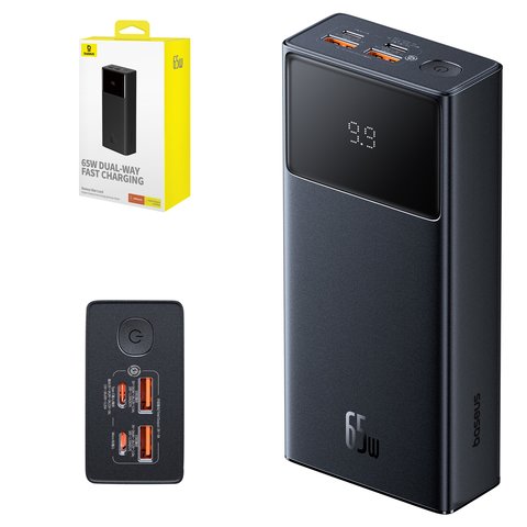 Power Bank Baseus Star Lord Digital, 30000 mAh, 65 W, black, Power Delivery PD #P10022908113 00