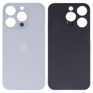 Housing Back Cover compatible with iPhone 15 Pro, white, no need to remove the camera glass, HC, big hole 