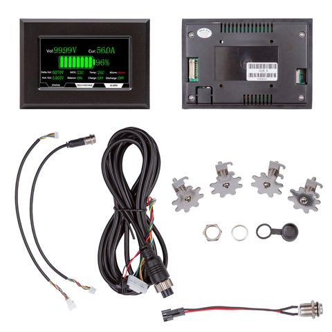 BMS Controller Display JIKONG, 4.3", with touchscreen, with cable, with activation button 