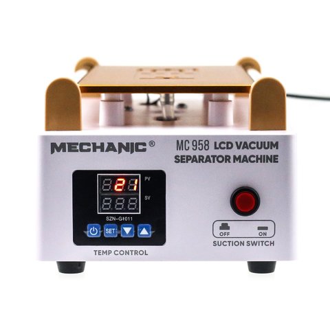 Dispositivo para despegar el módulo de pantalla Mechanic MC958, sirve para las pantallas de hasta 7", con bomba de vacío