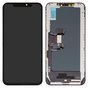 Pantalla LCD puede usarse con iPhone XS Max, negro, con marco, AAA, TFT , ZY, LTPS HD+