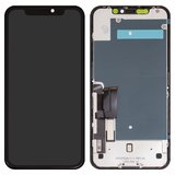 LCD compatible with iPhone 11, (black, with frame, AAA, (TFT), ZY, LTPS FHD)