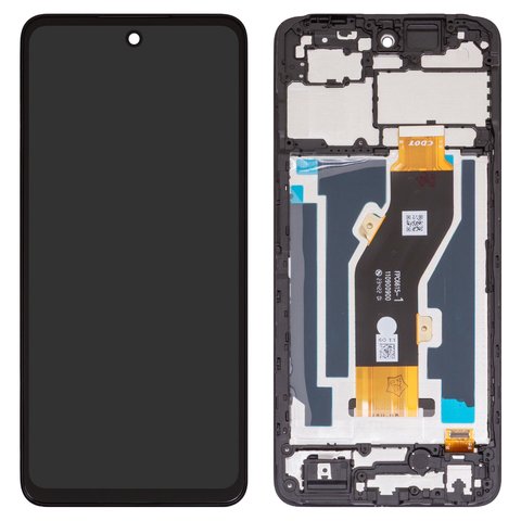 Pantalla LCD puede usarse con Tecno Spark 20C BG7 , negro, con marco, High Copy, FPC6615