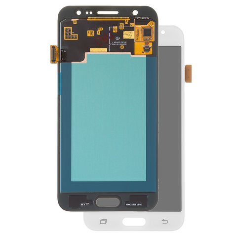 LCD compatible with Samsung J500 Galaxy J5, white, without frame, original change glass 