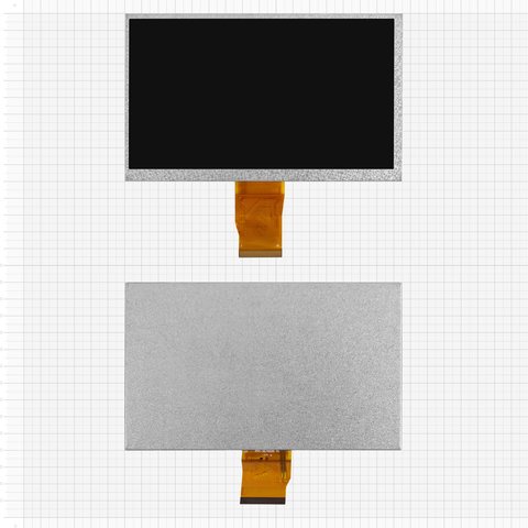 LCD compatible with China Tablet PC 7"; Wexler Book T7003b, 50 pin, without frame, 7", 800 x 600 , 165 x 100 mm #KR070PA6S FPC BL70005 V1