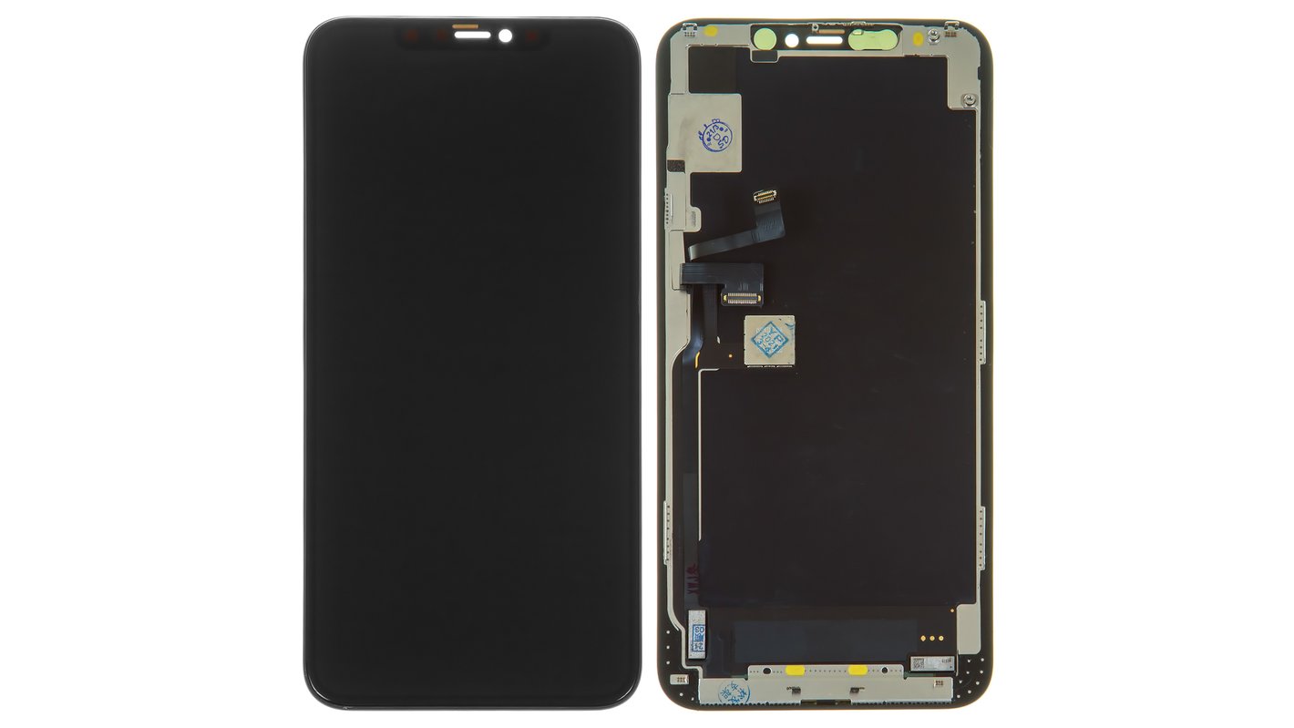 LCD compatible with iPhone 11 Pro Max, (black, with frame, change glass)