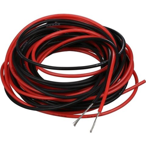 Wire In Silicone Insulation 24AWG, 0.2 mm², 1 m, black 