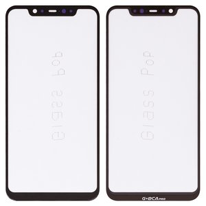 Housing Glass G+OCA PRO compatible with Xiaomi Mi 8, with OCA film, black 