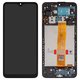 LCD compatible with Samsung A125F Galaxy A12, (black, with frame, FLYCDI, SM-A125-A127-A02)
