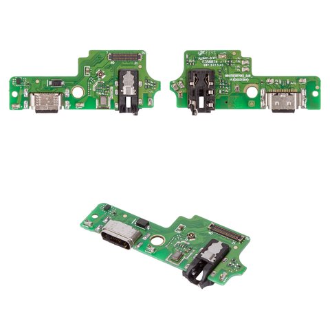 Flat Cable compatible with ZTE Blade V60 Vita, charge connector, with components, High Copy, charging board, green 