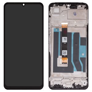 Дисплей для Realme Note 50, черный, с рамкой, High Copy, RMX3834